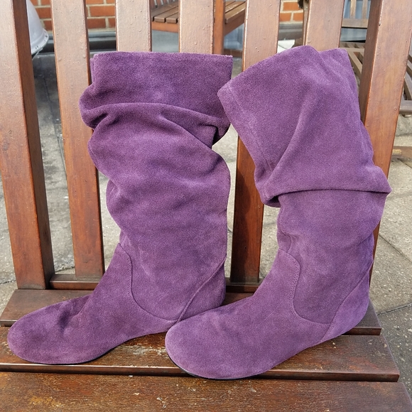 Steve Madden Shoes - Steve Madden Tinna Purple Suede Boots Size 8